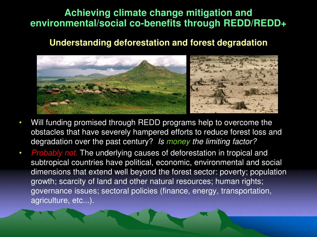 achieving climate change mitigation