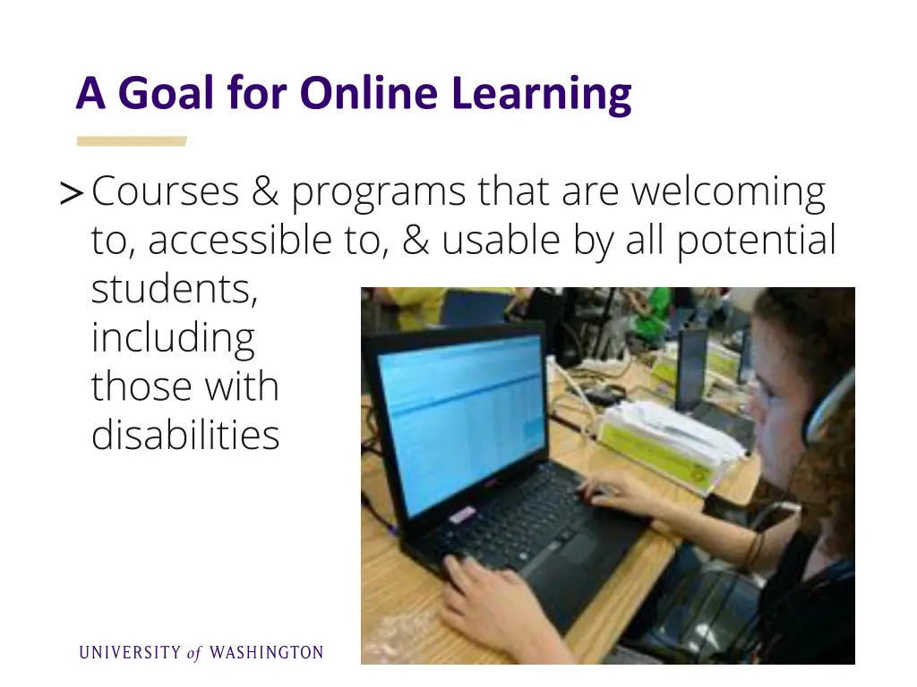 a goal for online learning