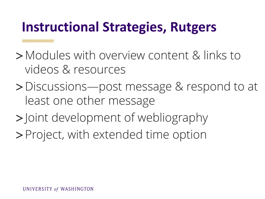 instructional strategies rutgers