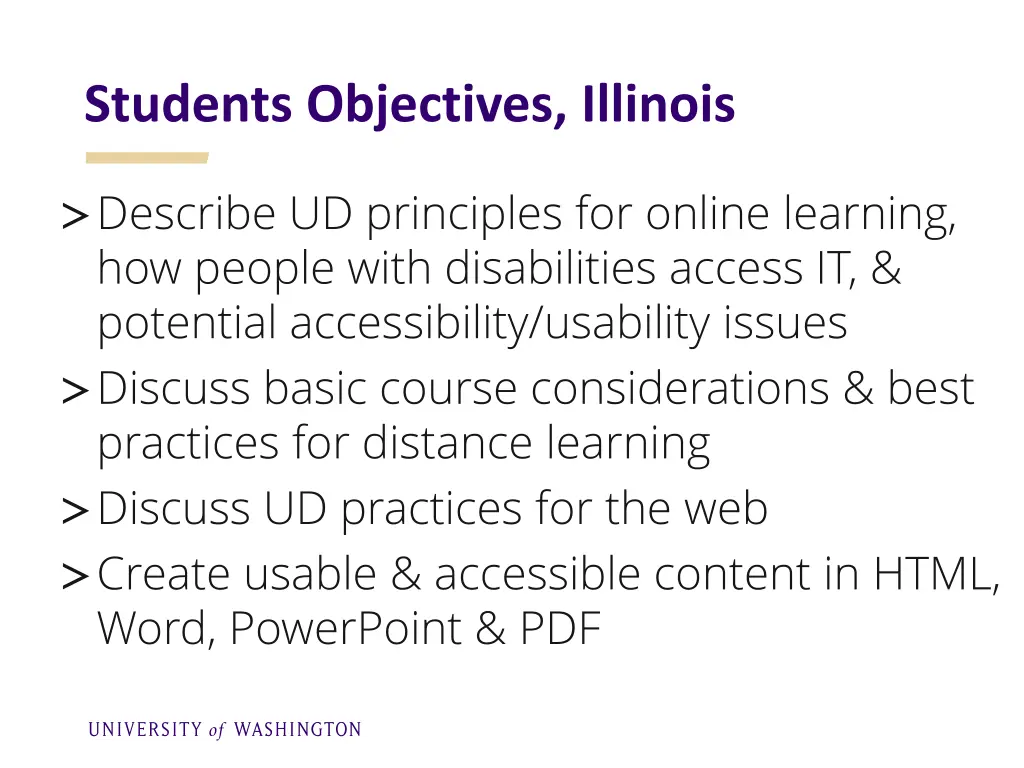 students objectives illinois