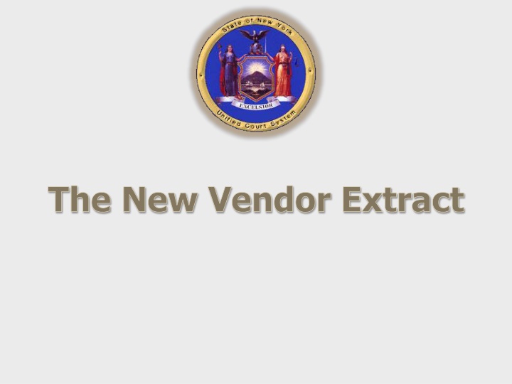 the new vendor extract