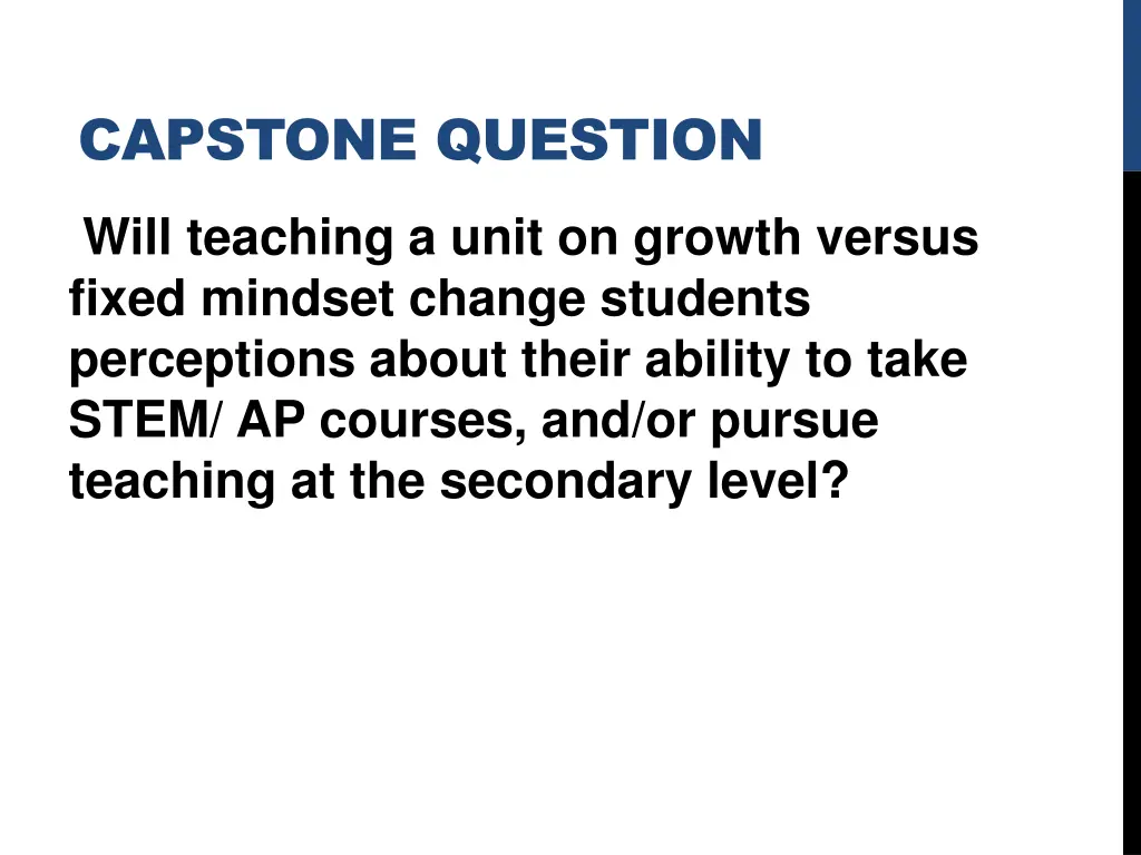 capstone question