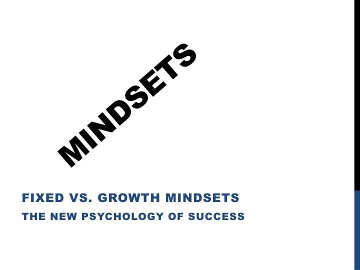 fixed vs growth mindsets the new psychology