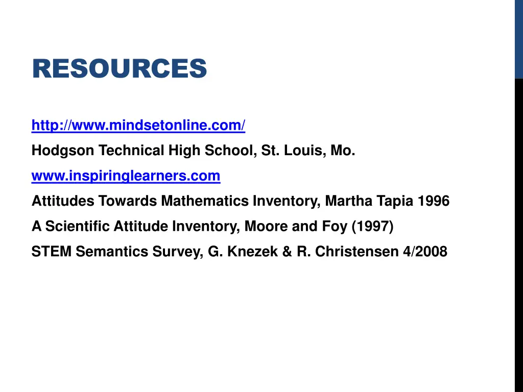 resources