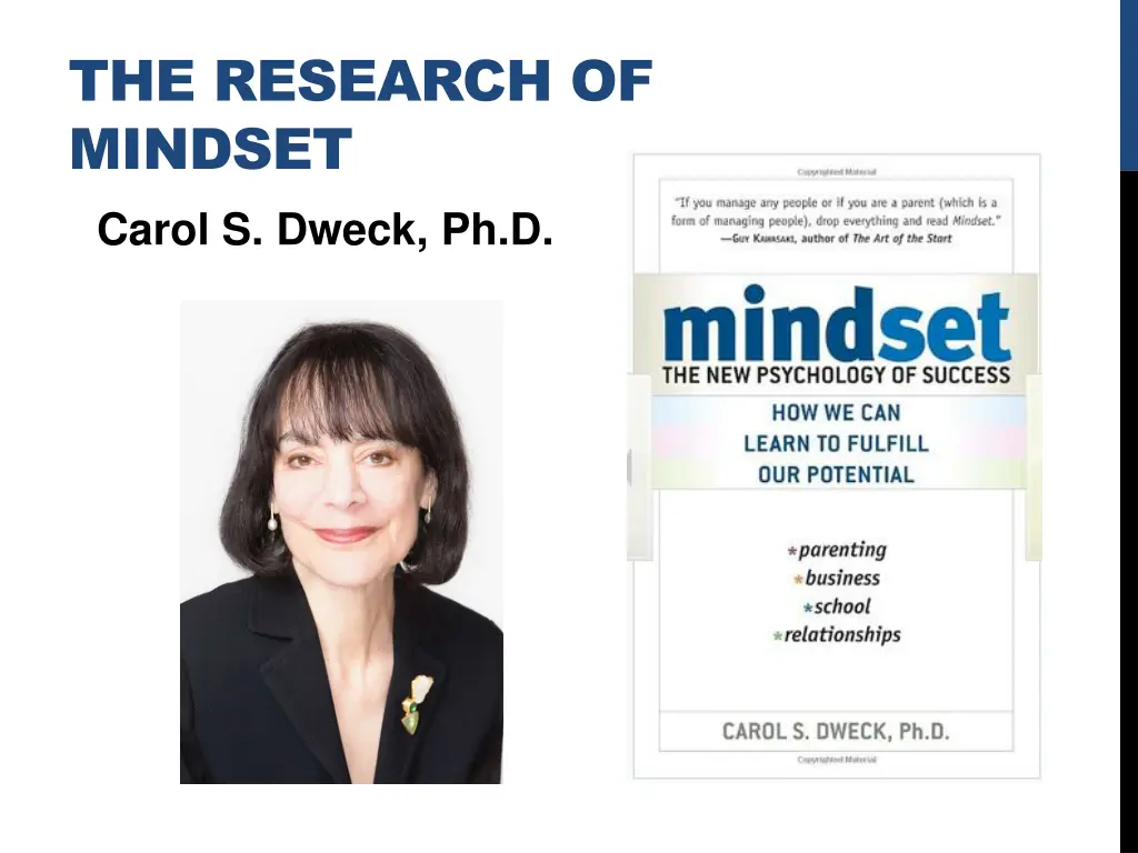 the research of mindset carol s dweck ph d