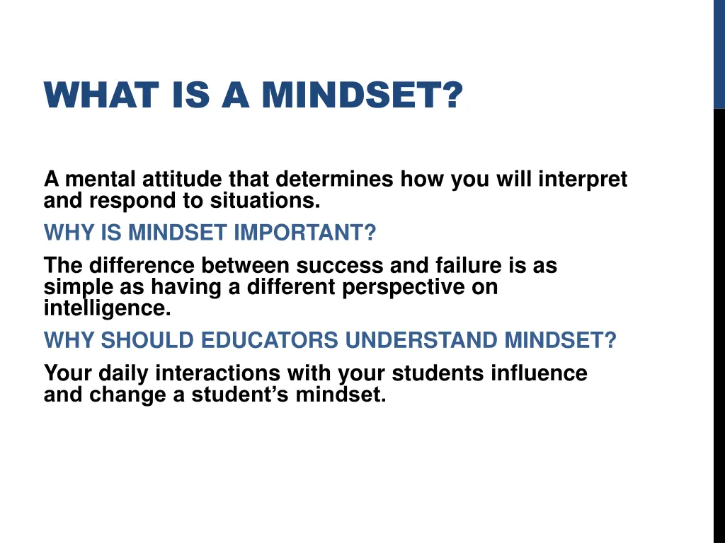 what is a mindset