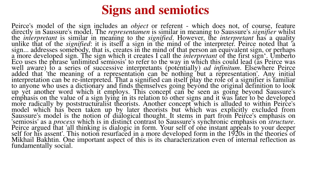 signs and semiotics 1