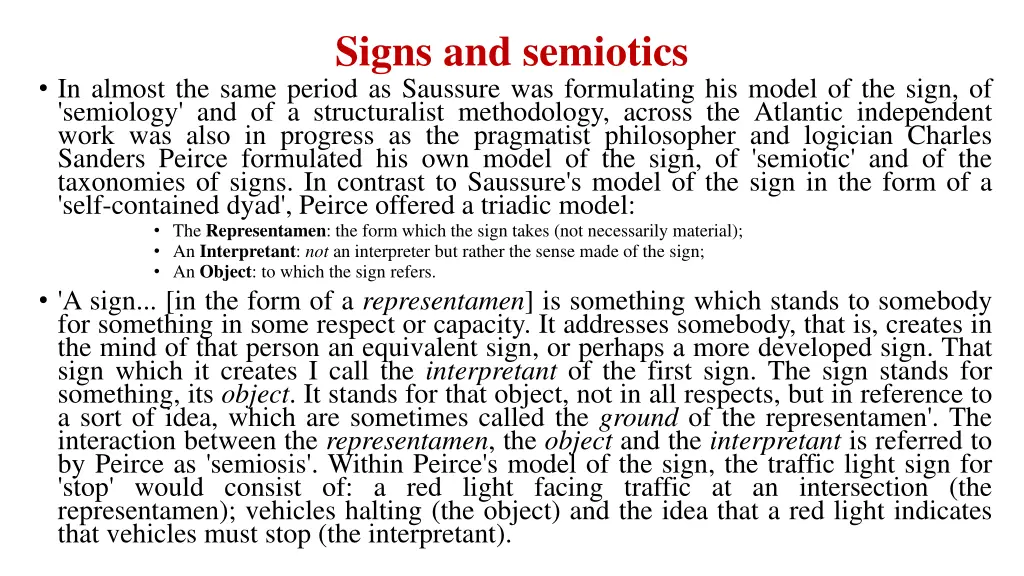 signs and semiotics