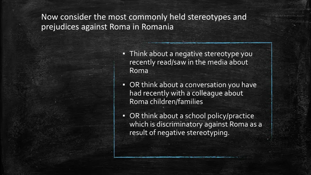 now consider the most commonly held stereotypes