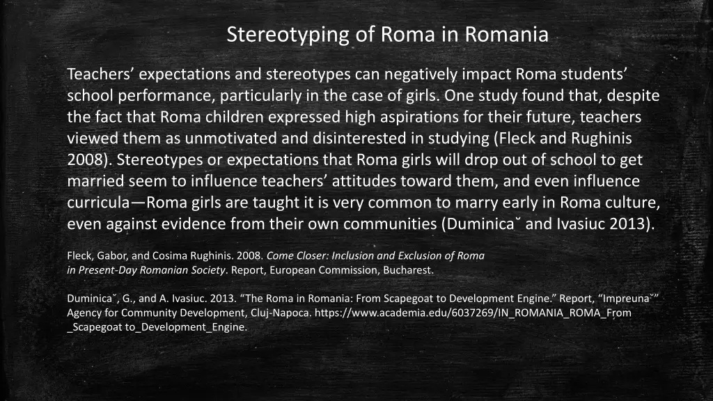 stereotyping of roma in romania