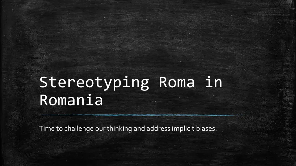 stereotyping roma in romania