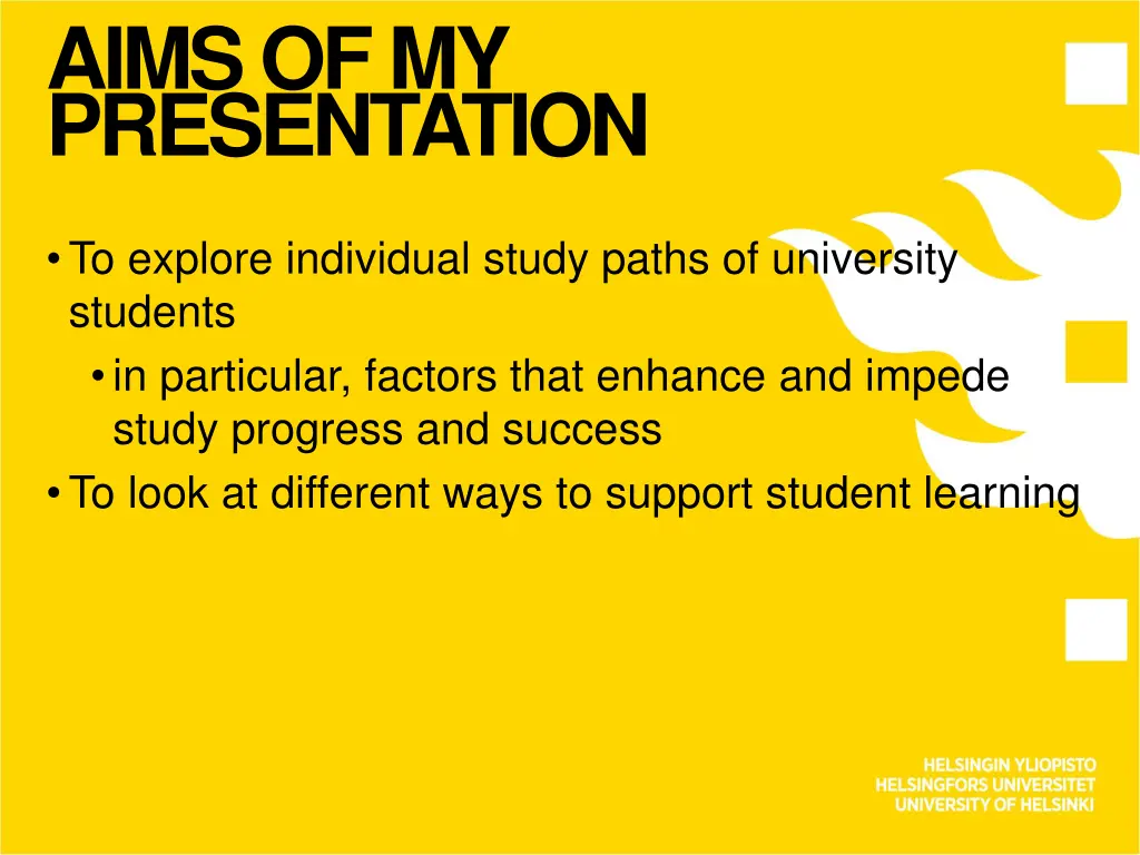 aimsof my presentation