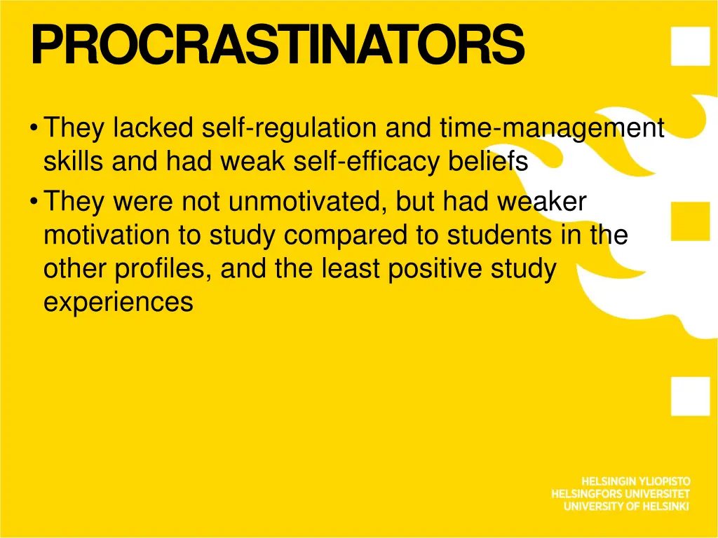 procrastinators