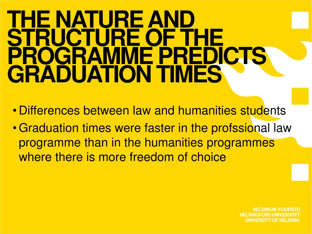 the nature and structure of the programme