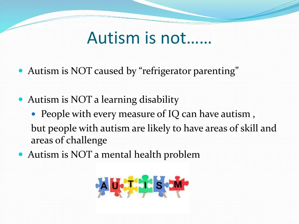 autism is not