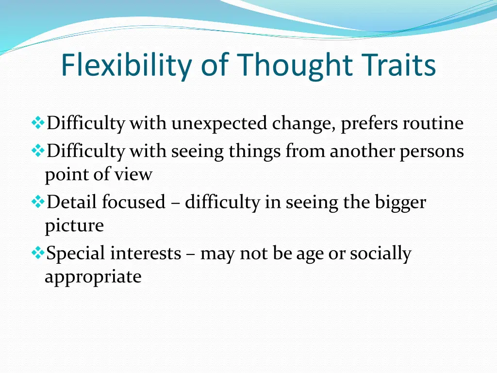 flexibility of thought traits