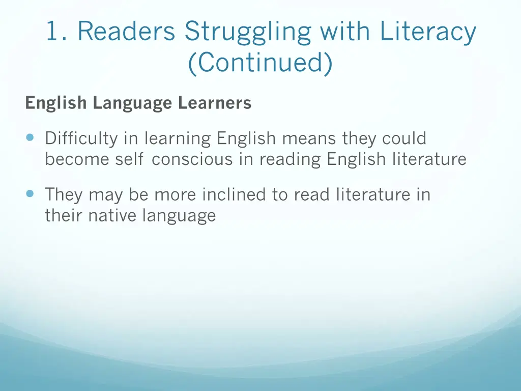 1 readers struggling with literacy continued