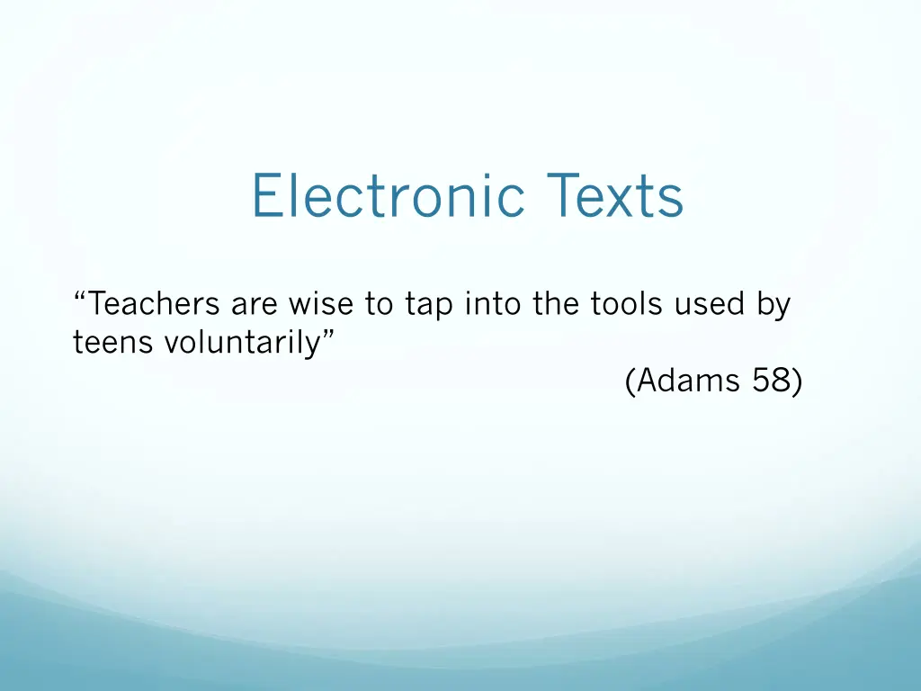 electronic texts