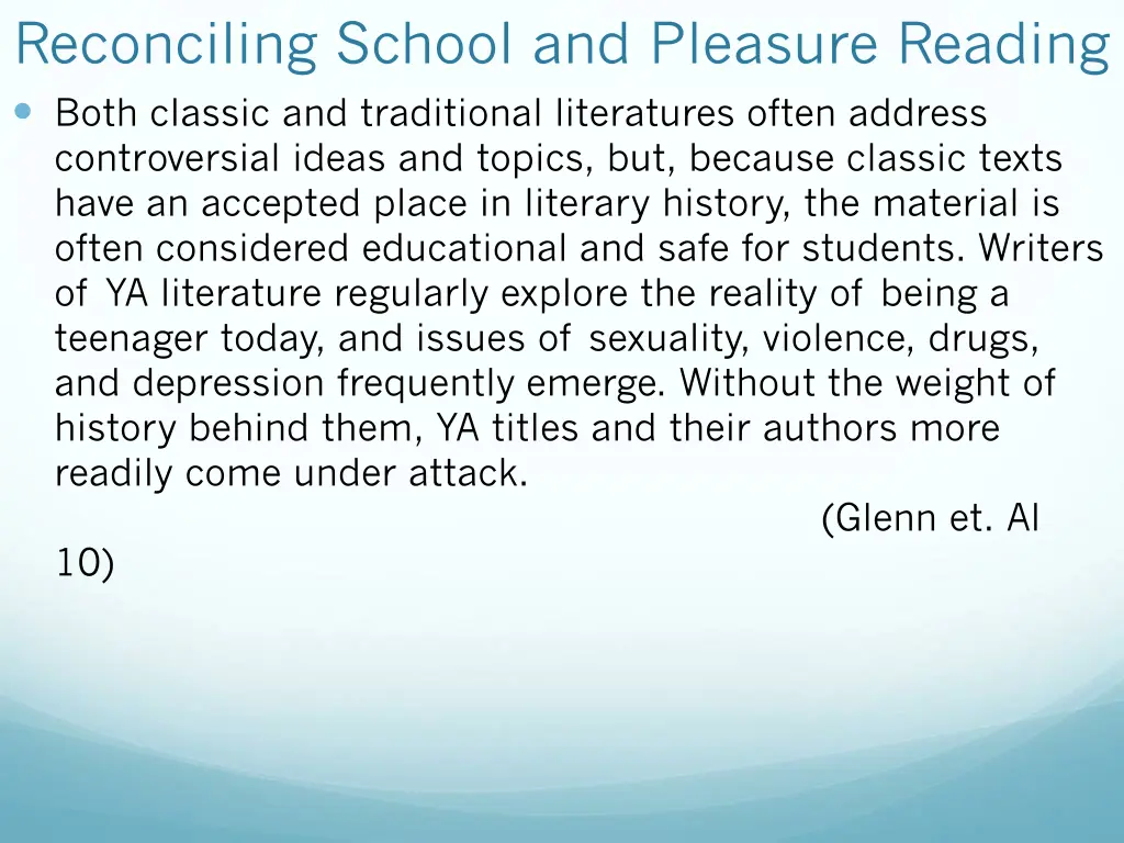 reconciling school and pleasure reading both