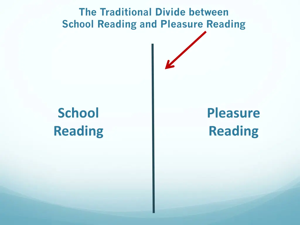 the traditional divide between school reading