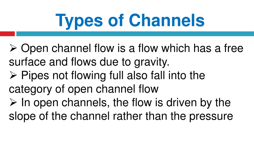 types of channels