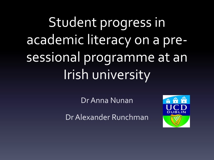 student progress in academic literacy