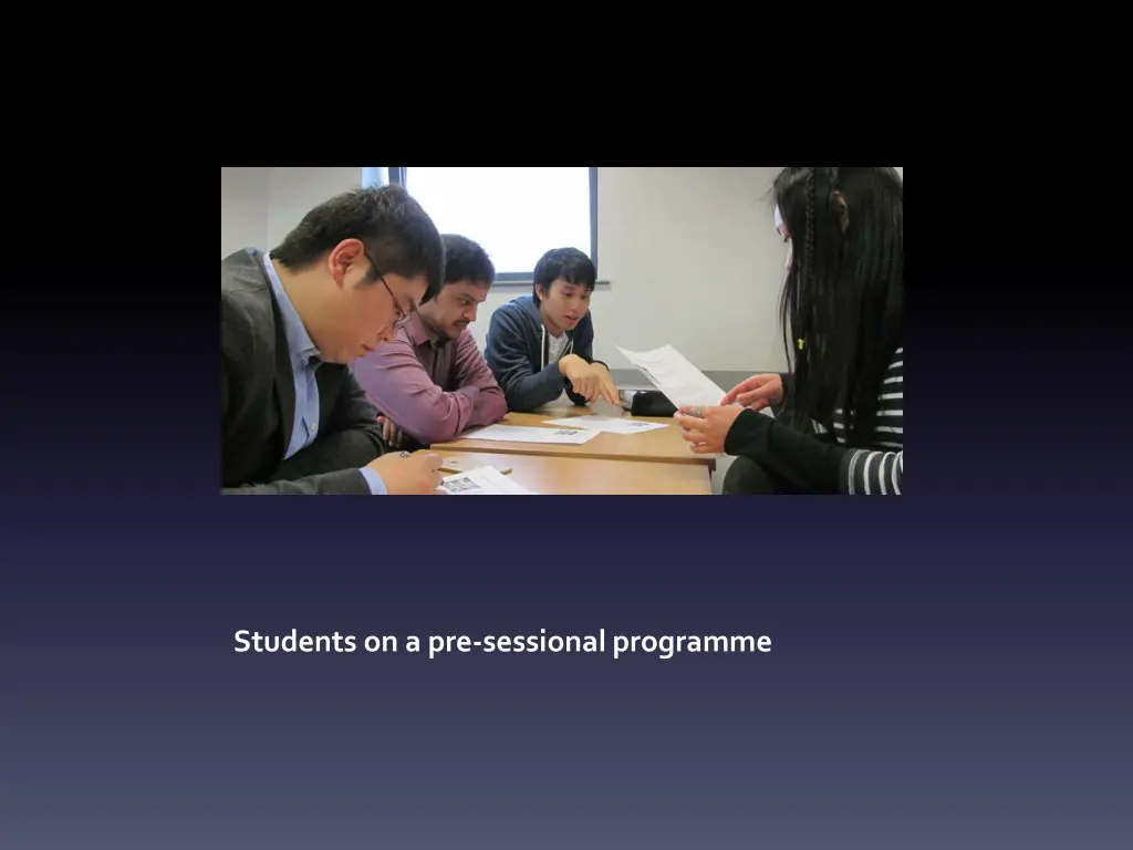 students on a pre sessional programme