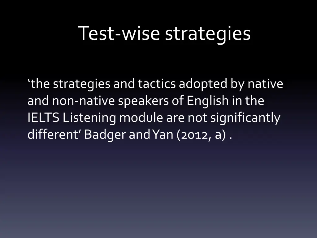 test wise strategies