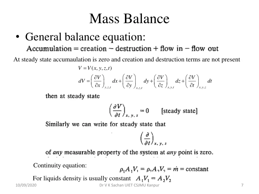 mass balance