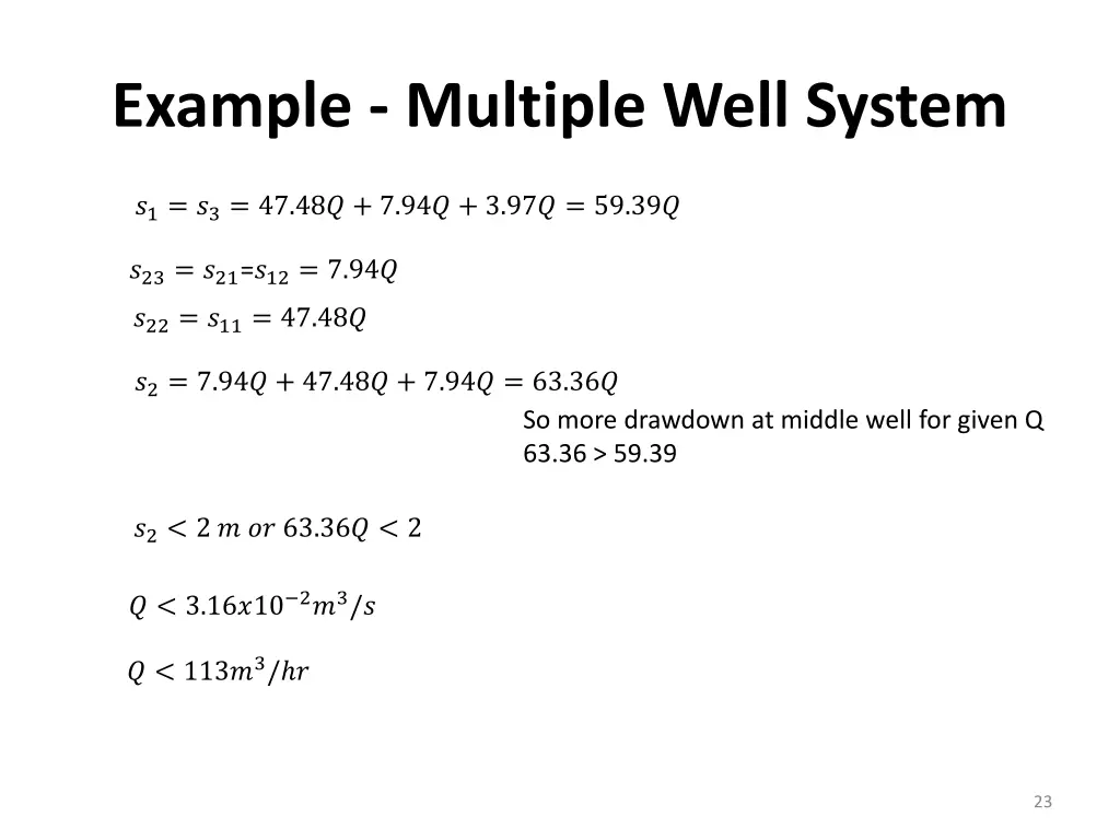 example multiple well system 2