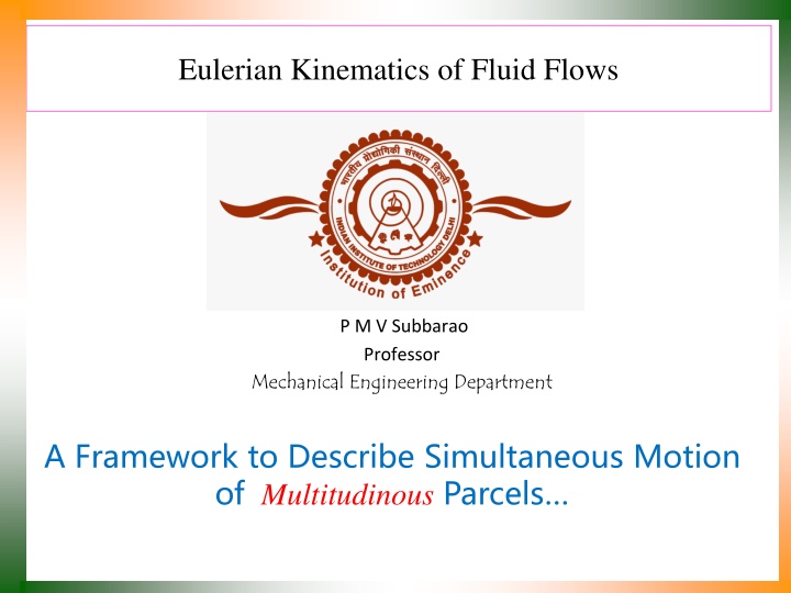 eulerian kinematics of fluid flows