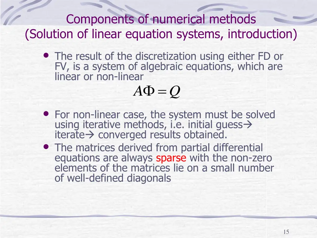 components of numerical methods solution