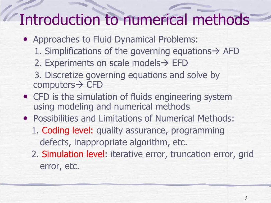 introduction to numerical methods approaches