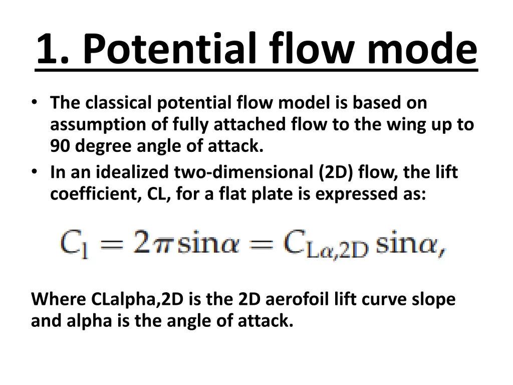 1 potential flow mode