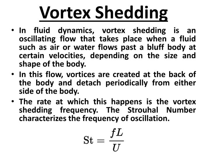 vortex shedding in fluid dynamics vortex shedding