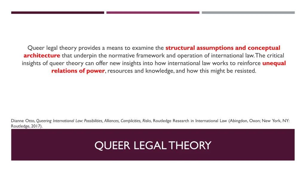 queer legal theory provides a means to examine