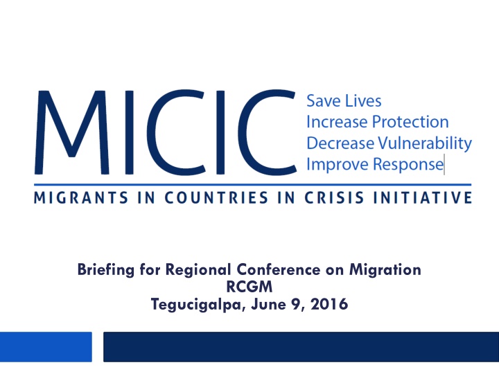 briefing for regional conference on migration