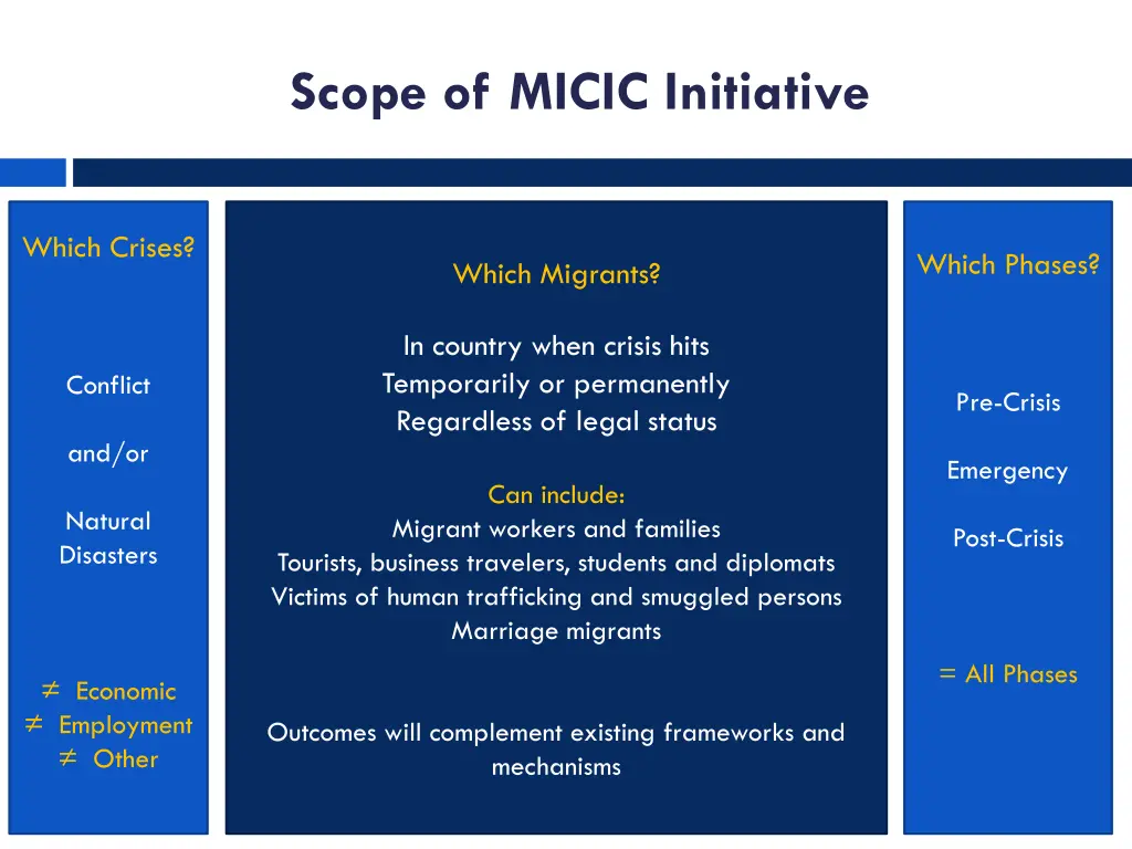 scope of micic initiative