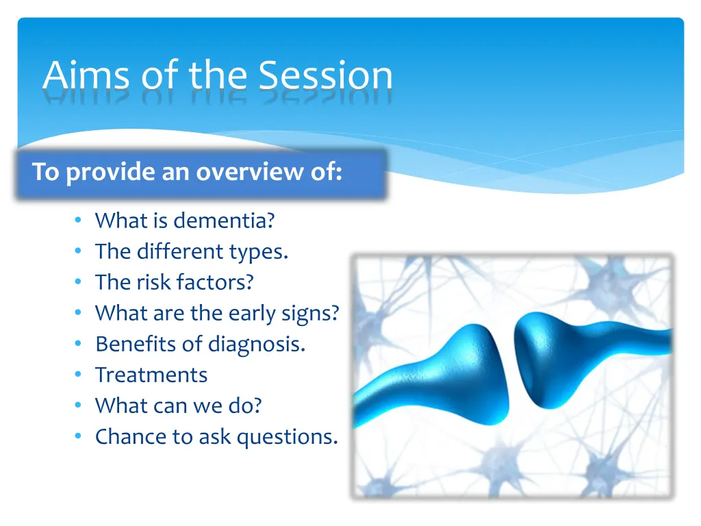 aims of the session