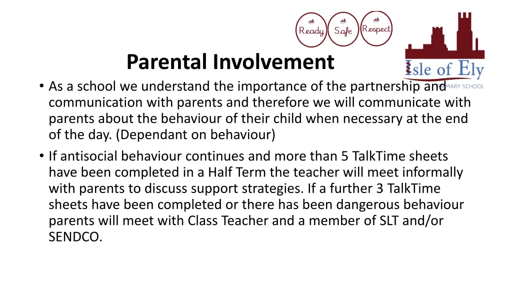 parental involvement as a school we understand