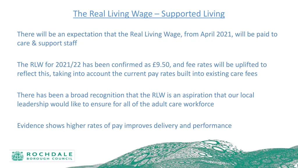 the real living wage supported living