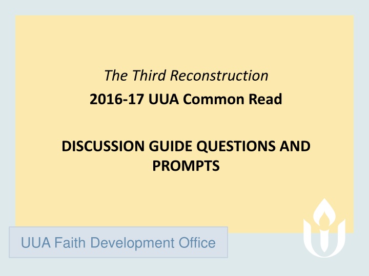 the third reconstruction 2016 17 uua common read