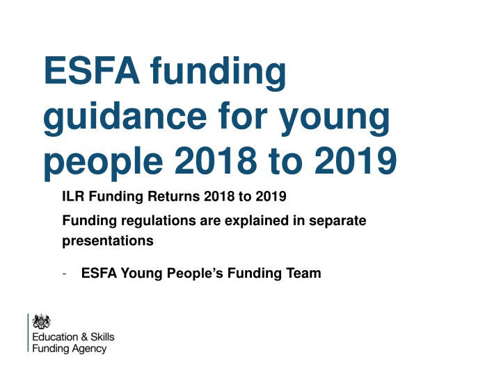 esfa funding guidance for young people 2018