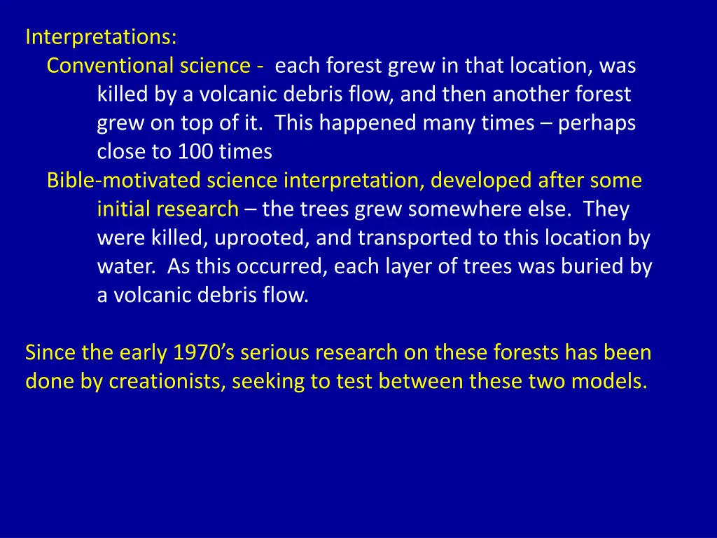 interpretations conventional science each forest