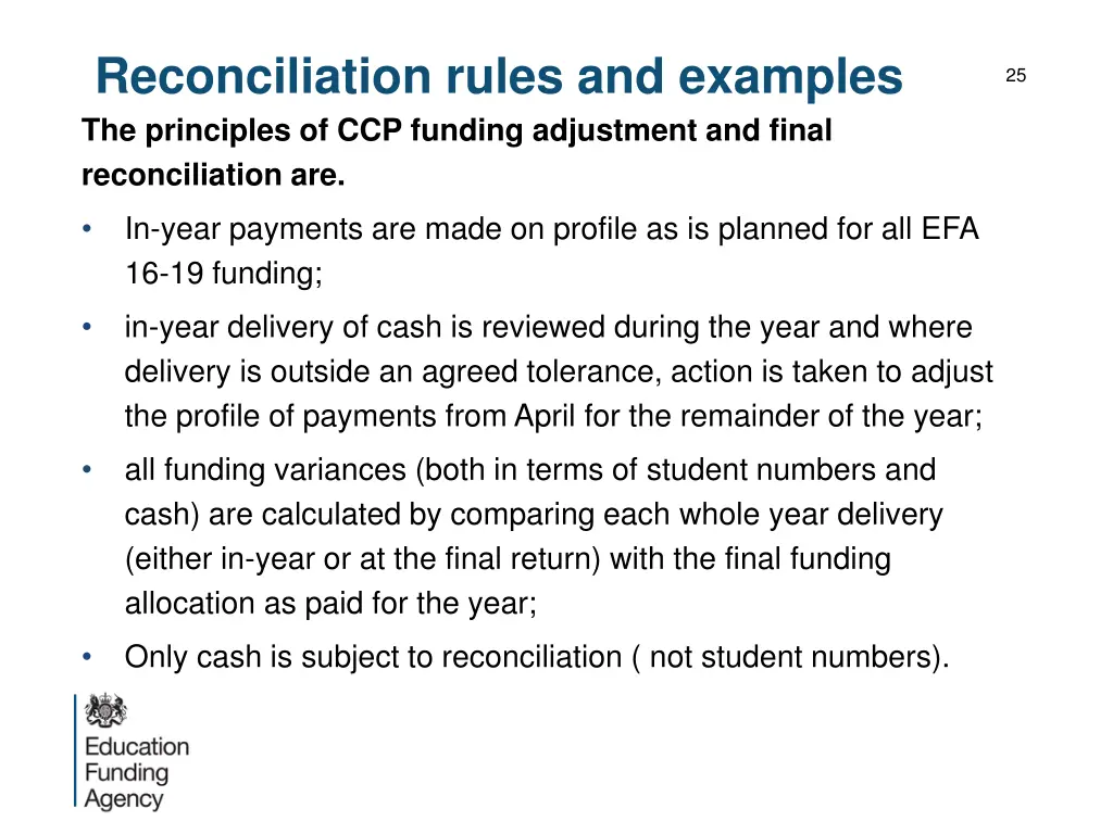 reconciliation rules and examples the principles