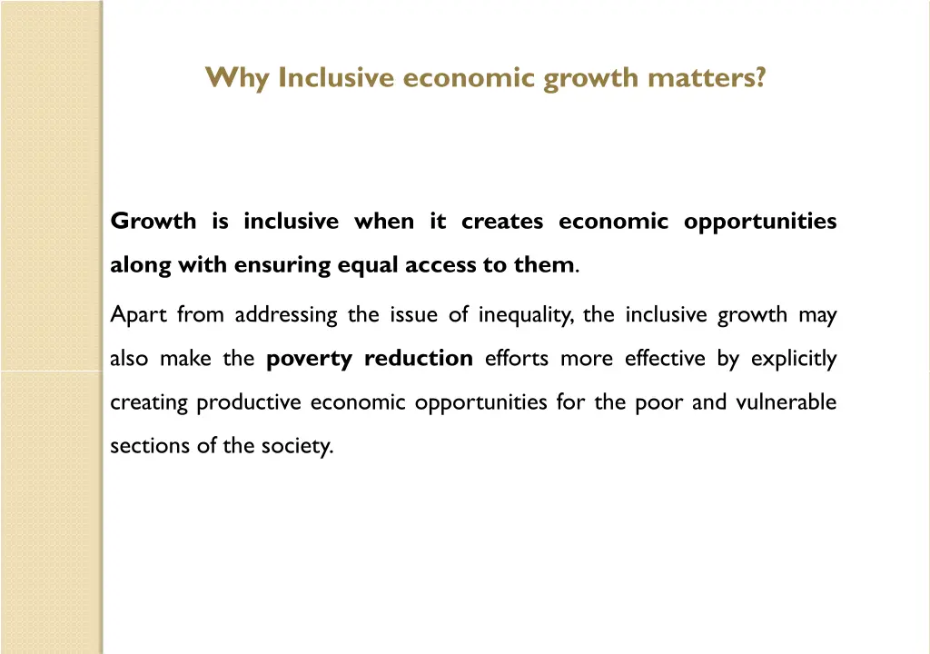 why inclusive economic growth matters