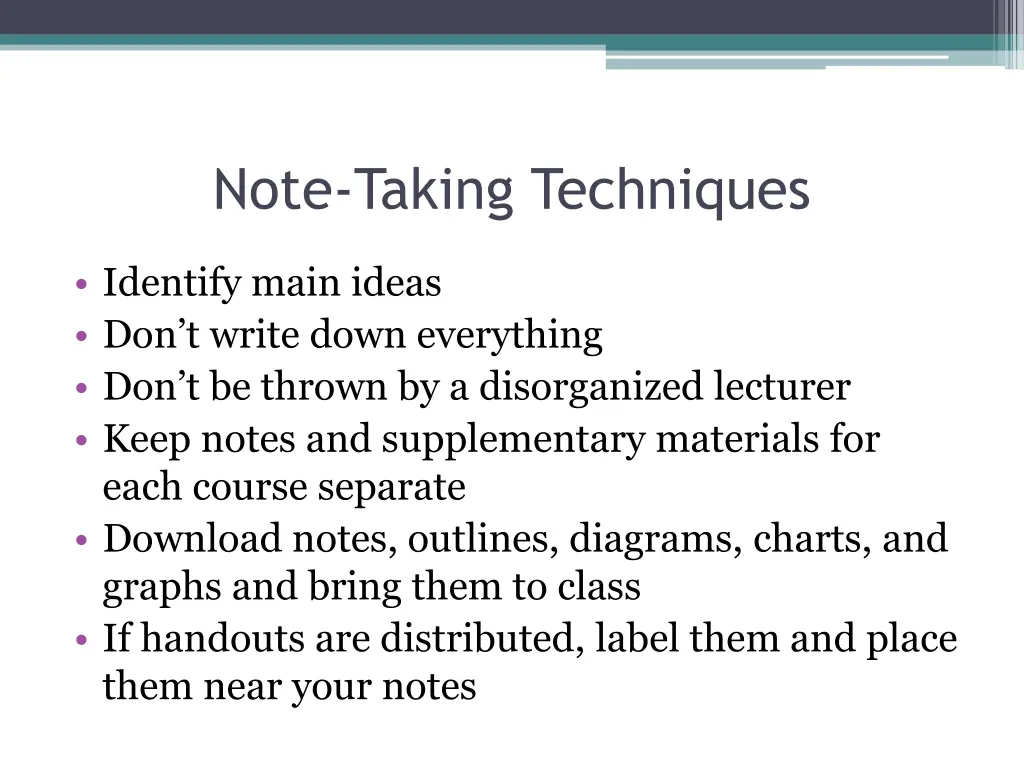 note taking techniques