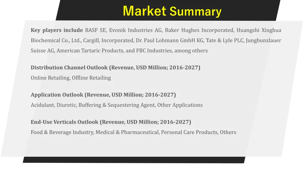 market summary 1