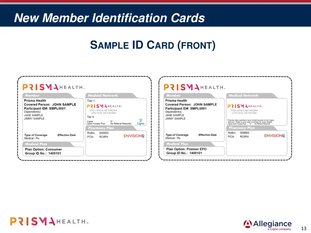 new member identification cards