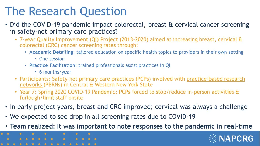 the research question did the covid 19 pandemic